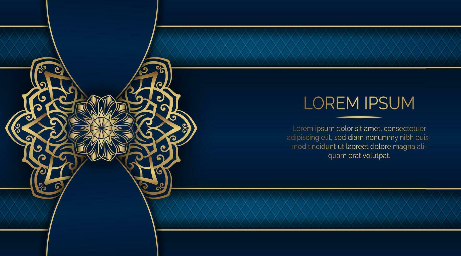 luxury background with golden mandala ornament vector