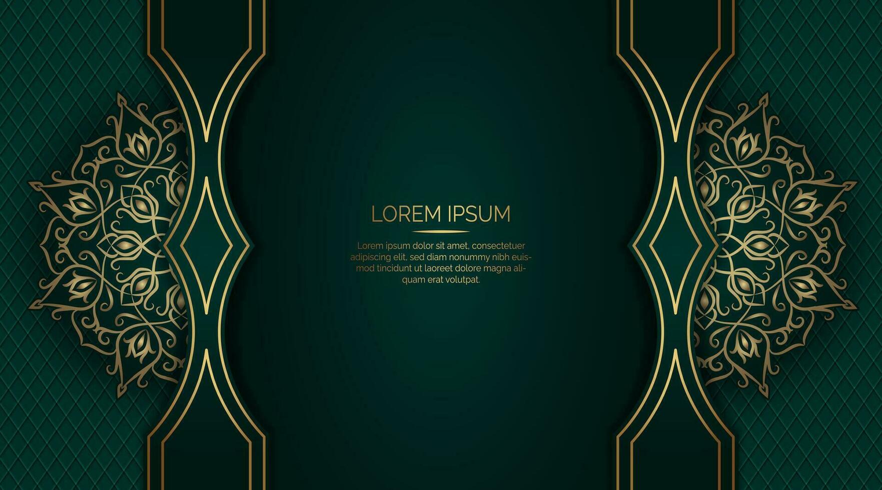 luxury background with golden mandala ornament vector