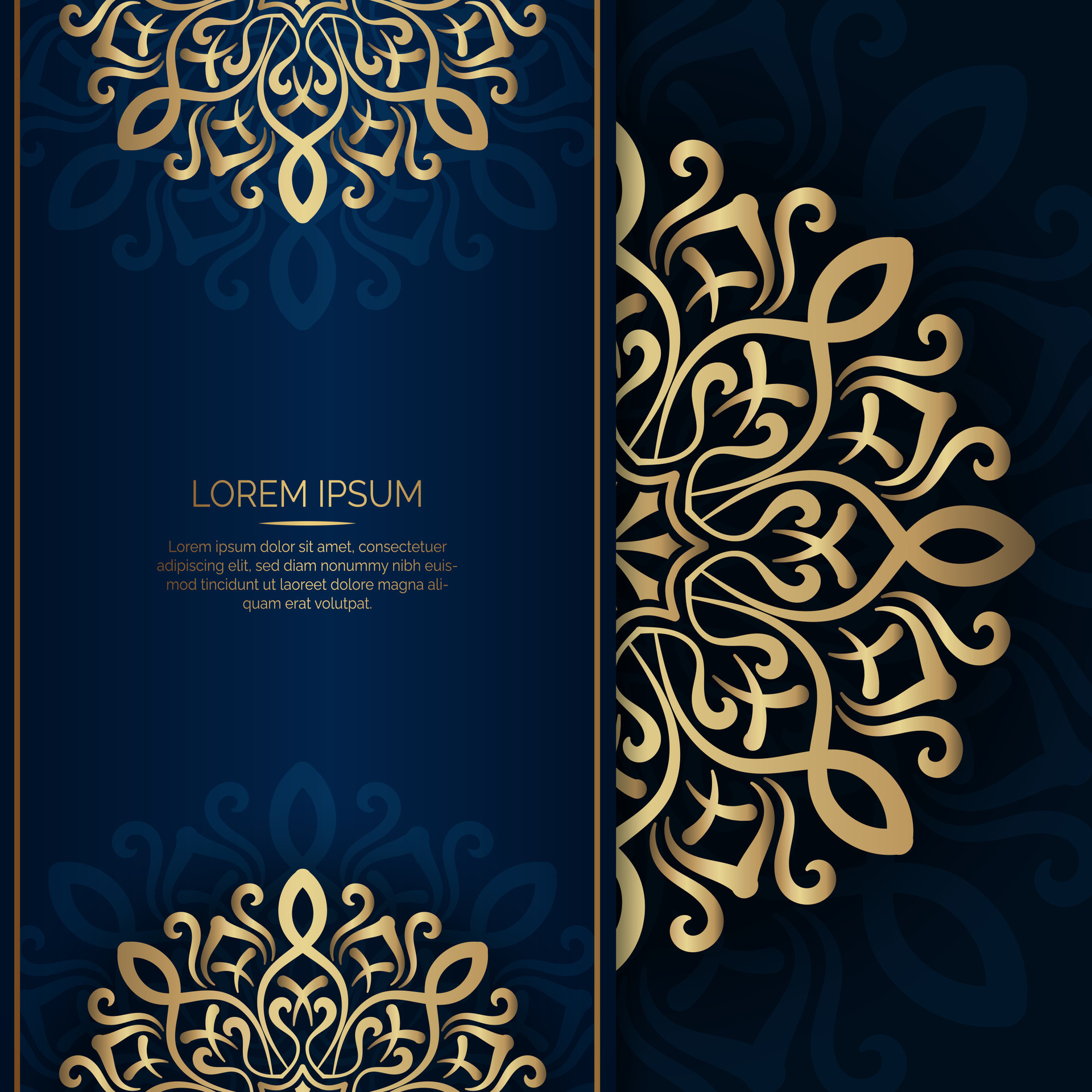Blue background with mandala ornament 25395531 Vector Art at Vecteezy