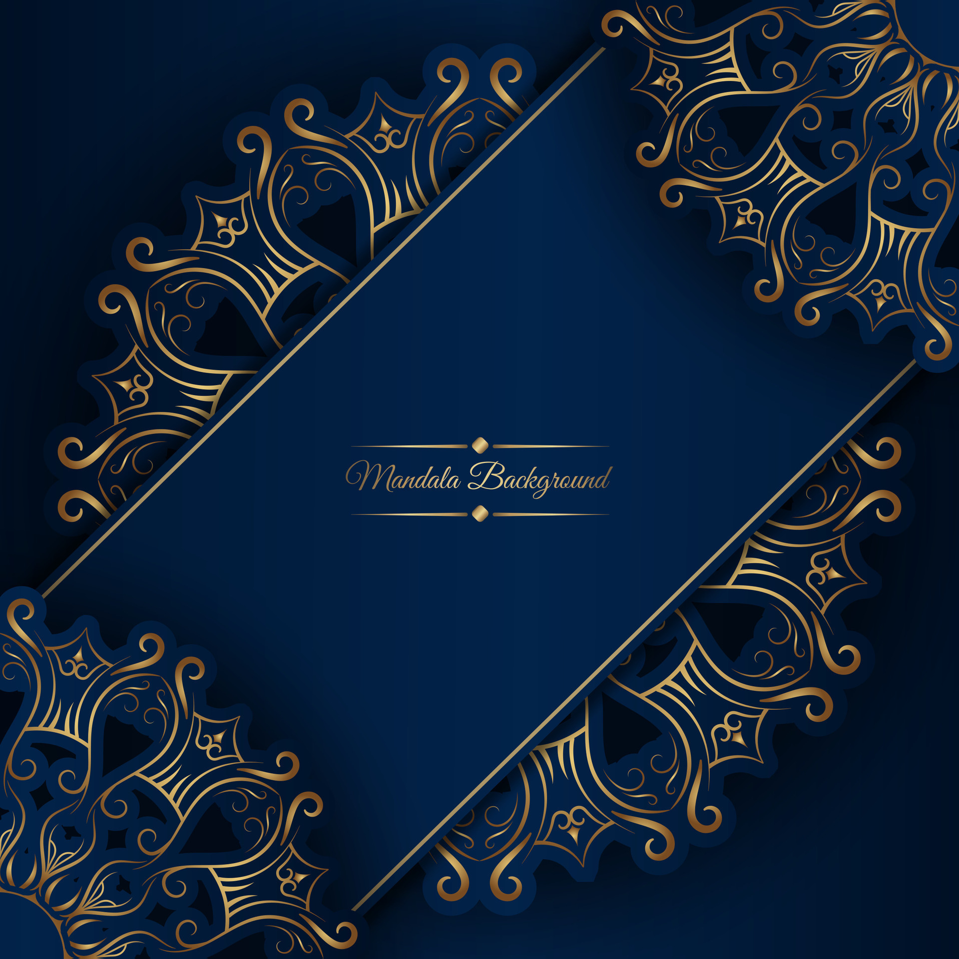 Blue background with mandala ornament 25395539 Vector Art at Vecteezy