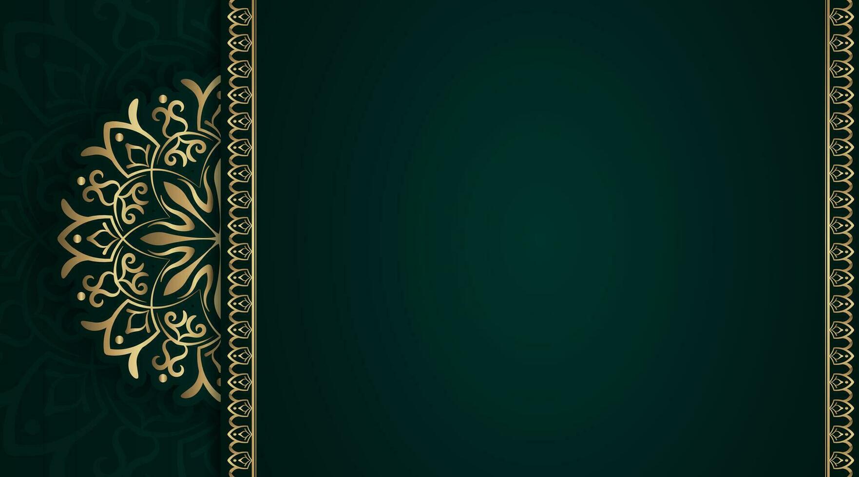 luxury background with golden mandala ornament vector