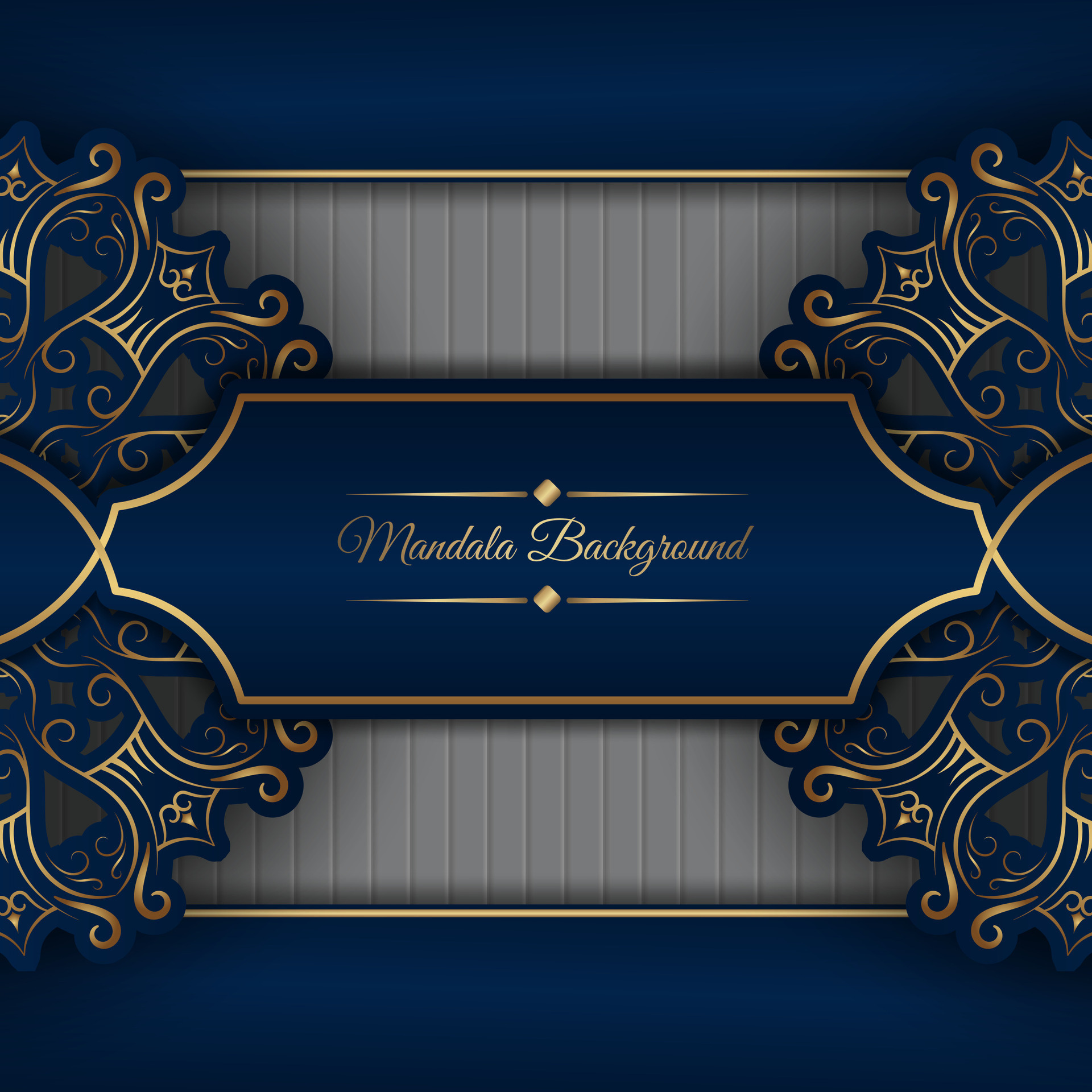 Blue background with mandala ornament 25395569 Vector Art at Vecteezy