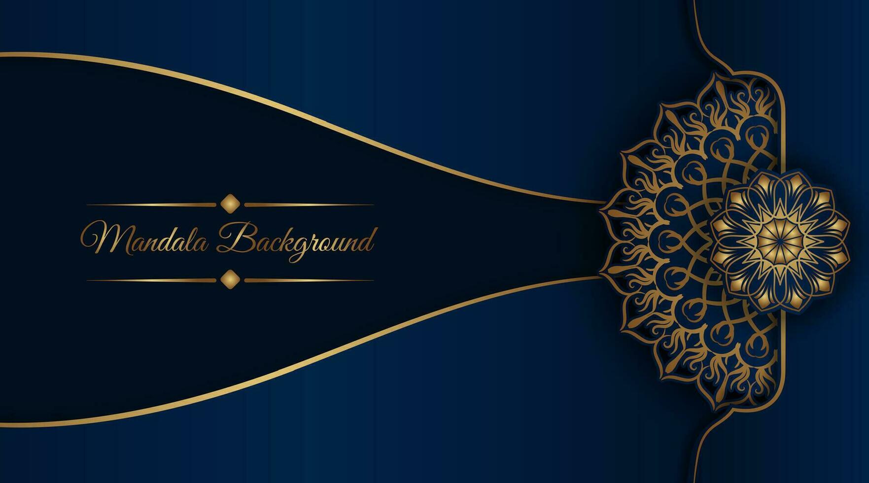 luxury background with golden mandala ornament vector