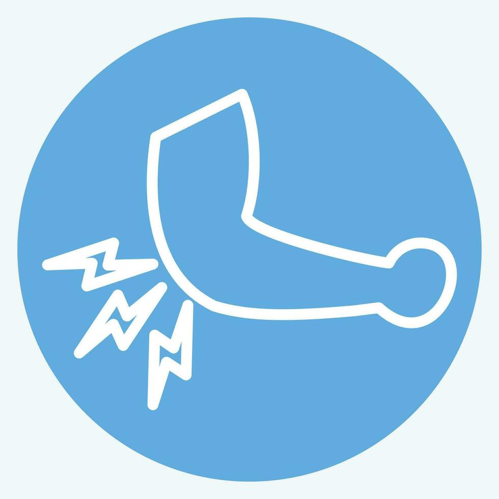 Icon Elbow. related to Orthopedic symbol. blue eyes style. simple design editable. simple illustration vector