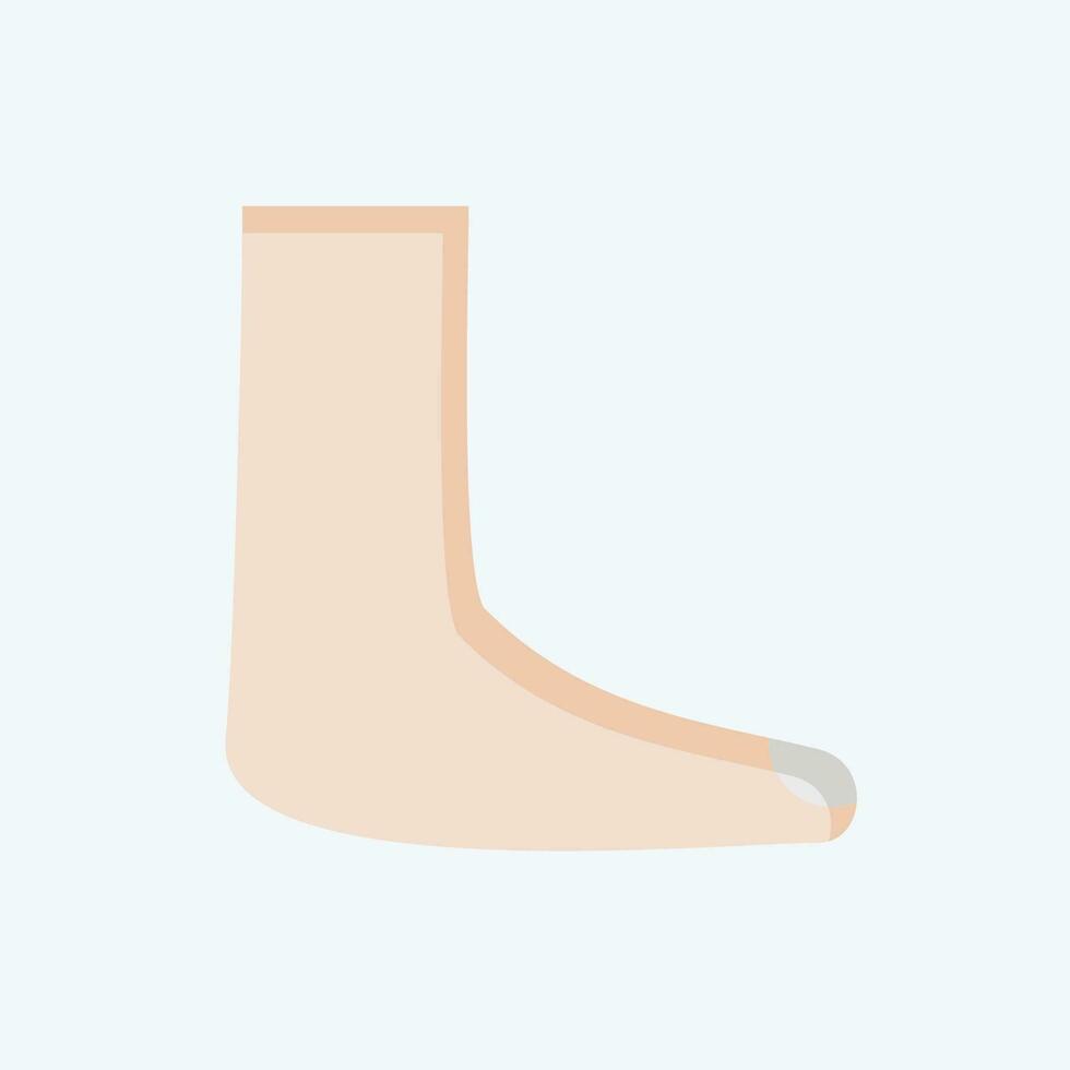 Icon Foot. related to Orthopedic symbol. flat style. simple design editable. simple illustration vector