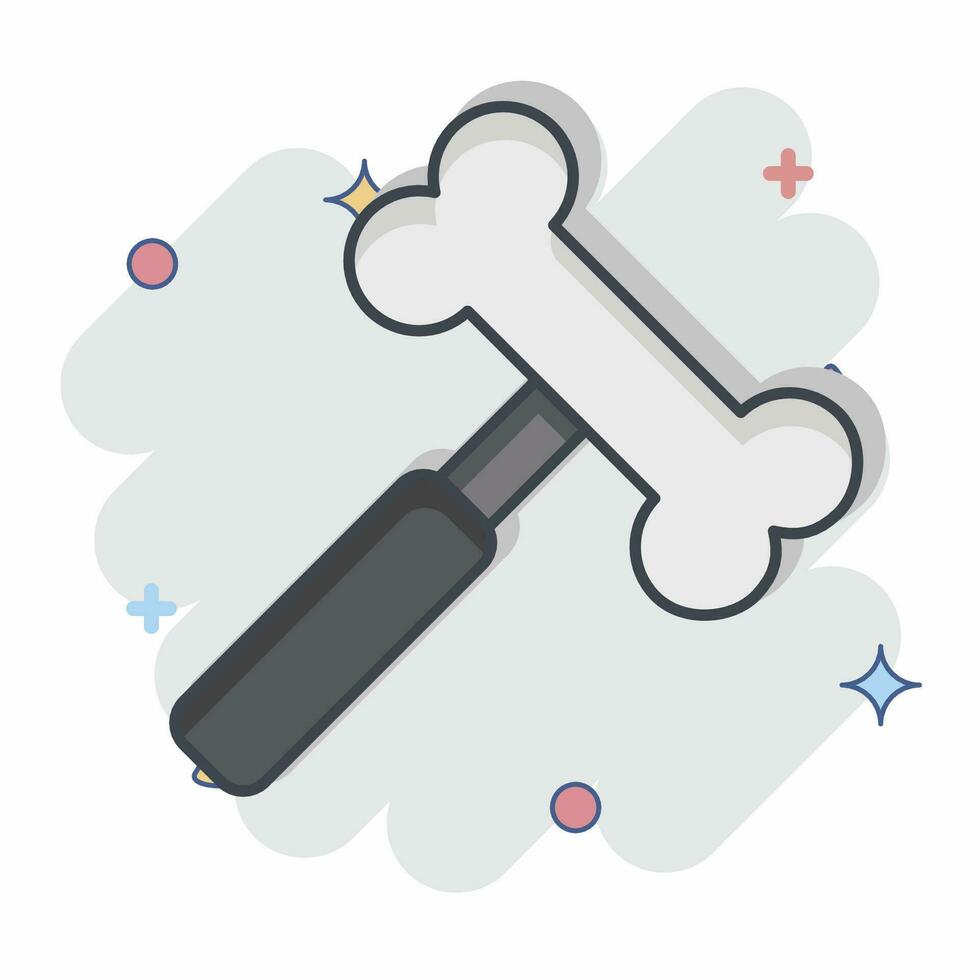 Icon Hammer. related to Orthopedic symbol. comic style. simple design editable. simple illustration vector