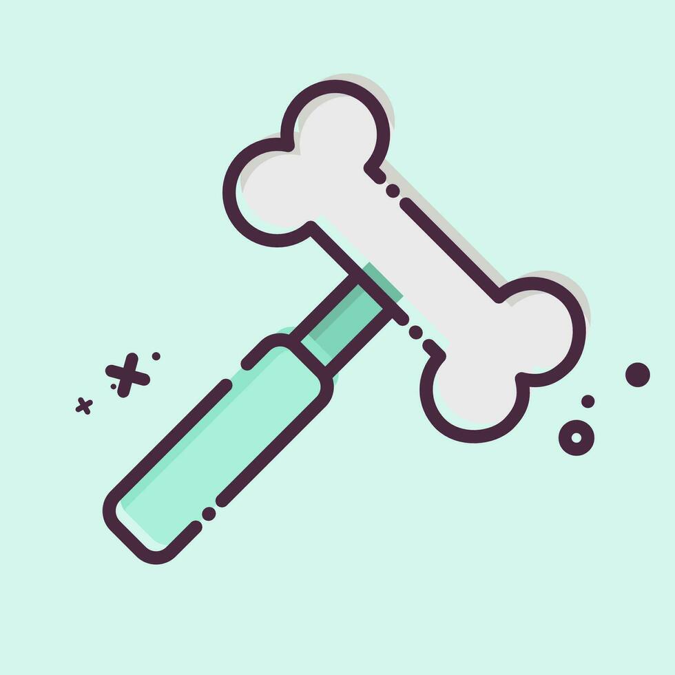 Icon Hammer. related to Orthopedic symbol. MBE style. simple design editable. simple illustration vector