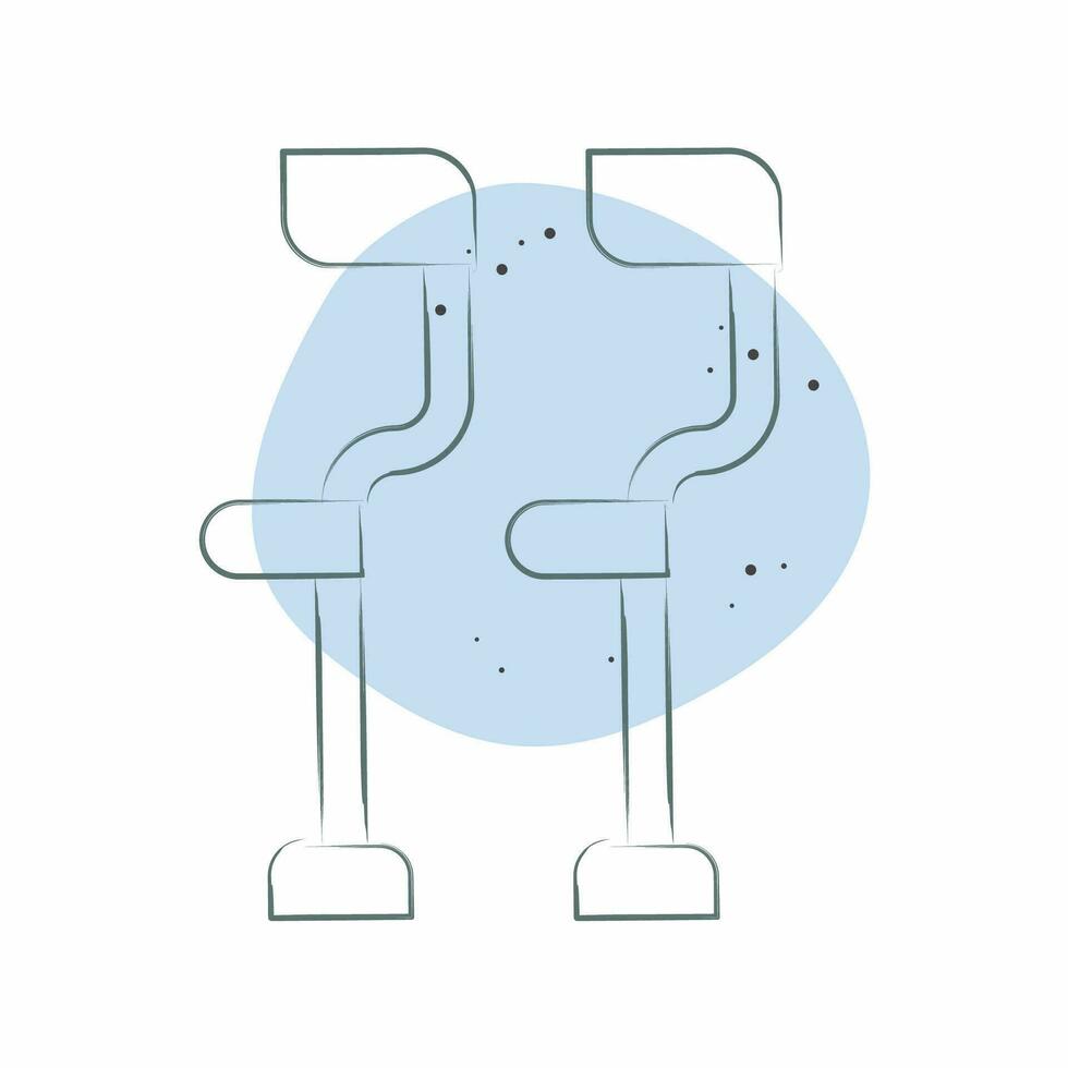 Icon Crutches. related to Orthopedic symbol. Color Spot Style. simple design editable. simple illustration vector