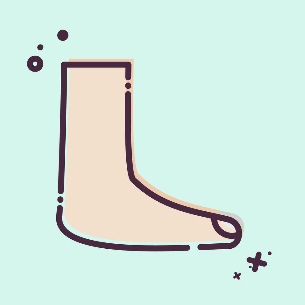 Icon Foot. related to Orthopedic symbol. MBE style. simple design editable. simple illustration vector