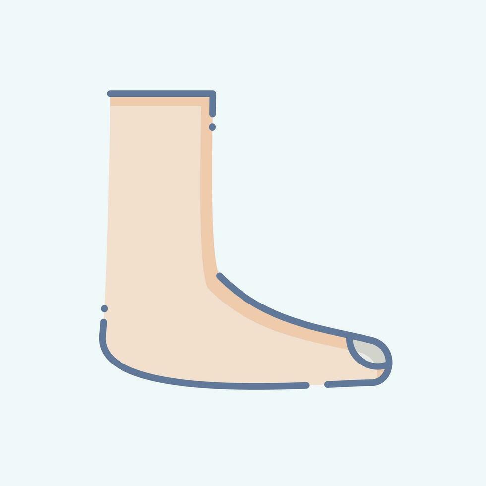 Icon Foot. related to Orthopedic symbol. doodle style. simple design editable. simple illustration vector