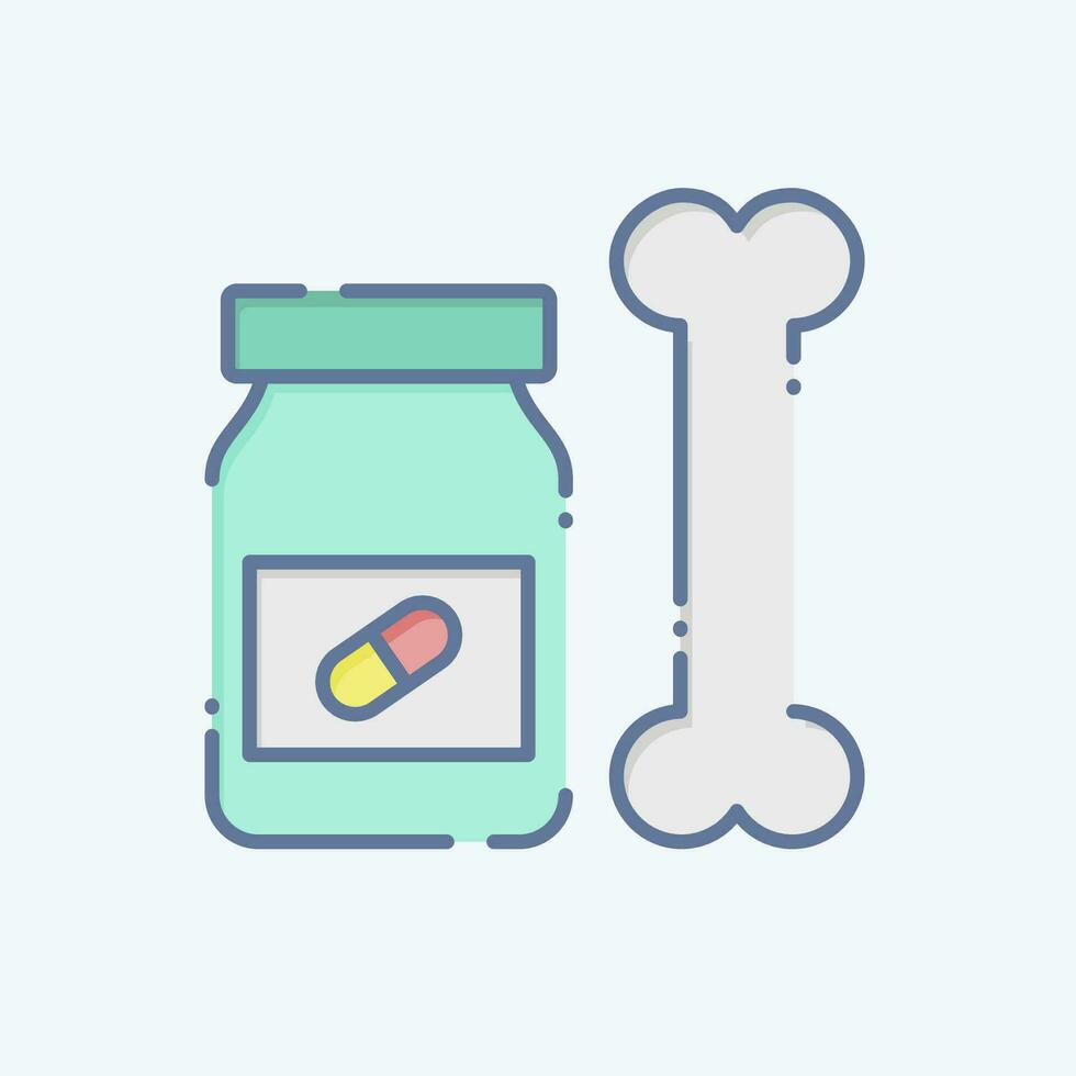Icon Medicine. related to Orthopedic symbol. doodle style. simple design editable. simple illustration vector