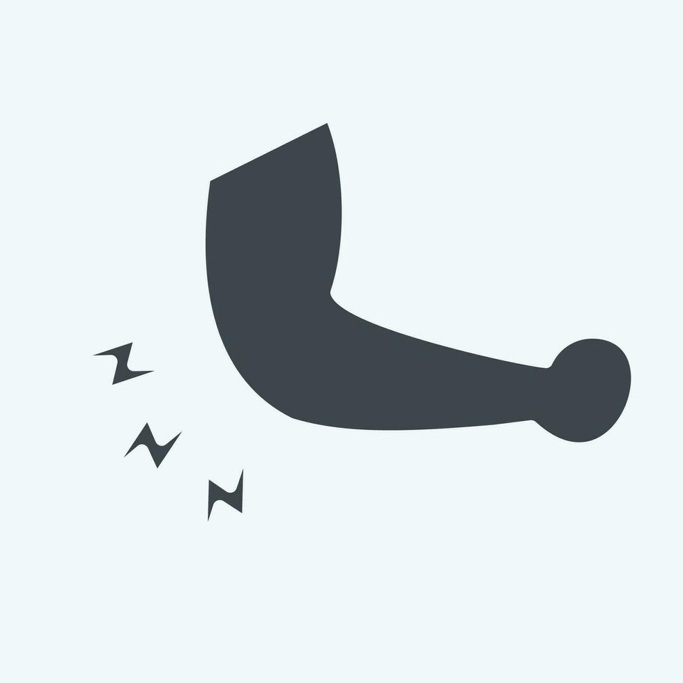 Icon Elbow. related to Orthopedic symbol. glyph style. simple design editable. simple illustration vector
