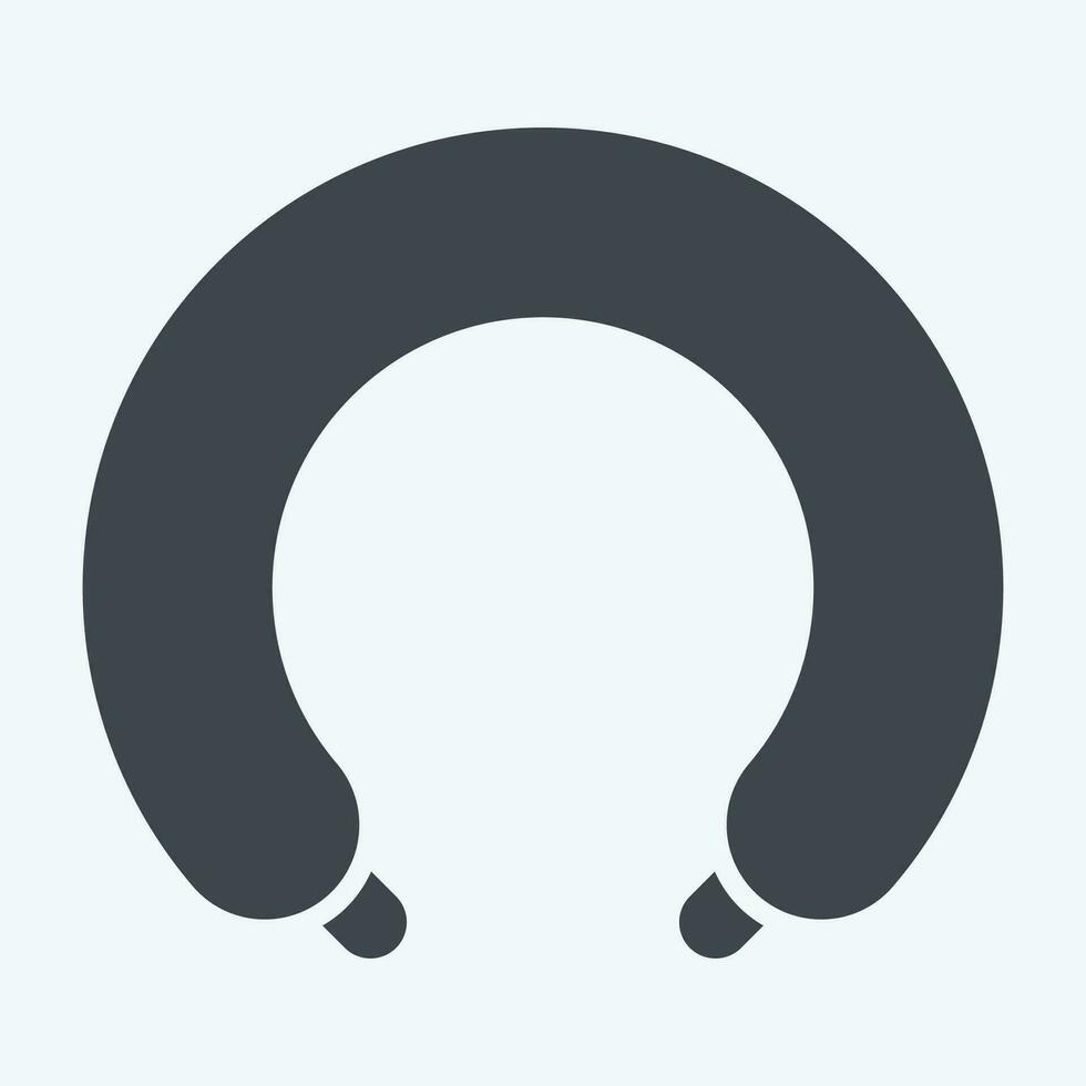 Icon Neck Pillow. related to Orthopedic symbol. glyph style. simple design editable. simple illustration vector