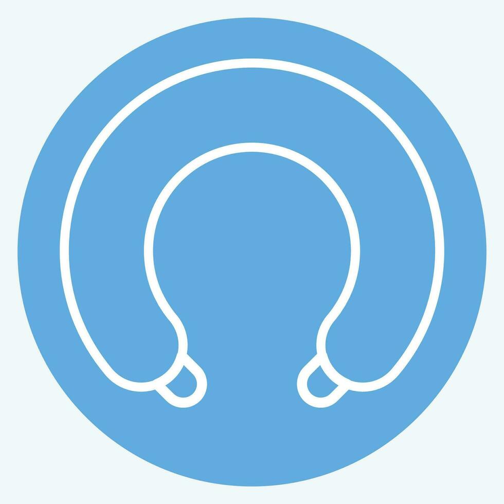 Icon Neck Pillow. related to Orthopedic symbol. blue eyes style. simple design editable. simple illustration vector