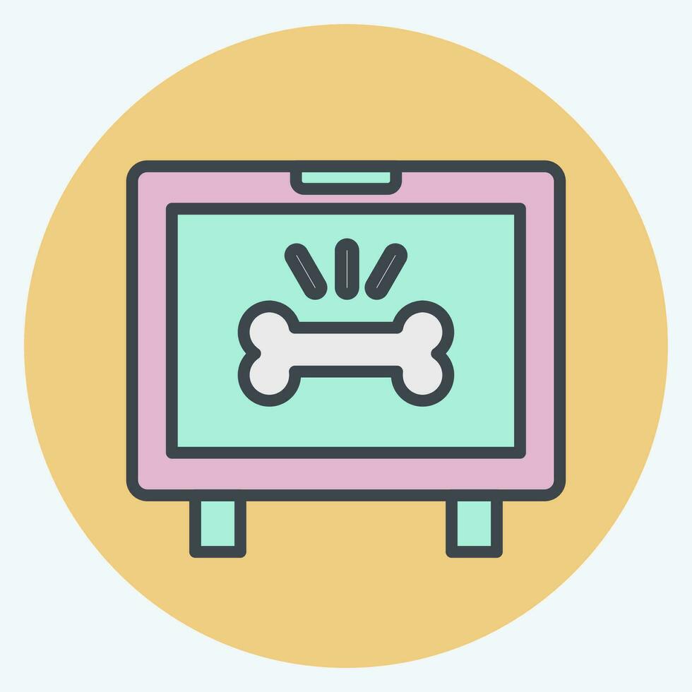 Icon Monitor. related to Orthopedic symbol. color mate style. simple design editable. simple illustration vector