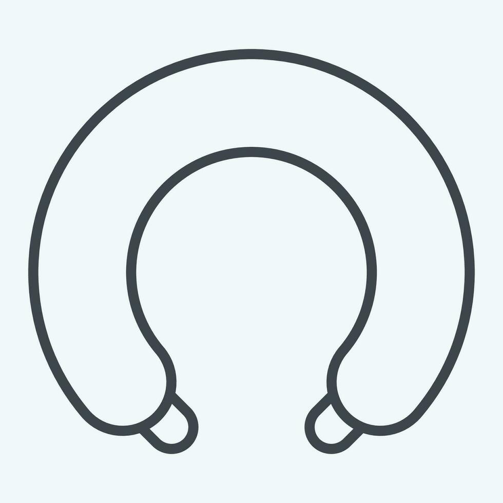 Icon Neck Pillow. related to Orthopedic symbol. line style. simple design editable. simple illustration vector