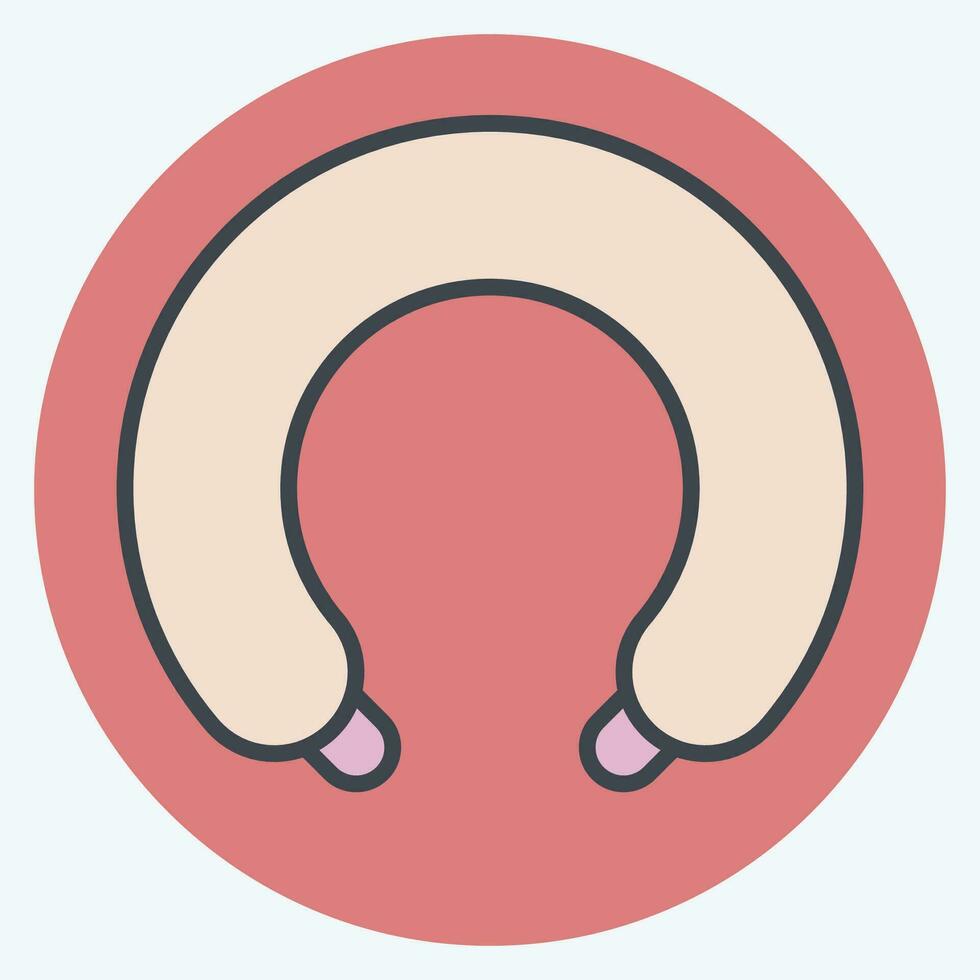 Icon Neck Pillow. related to Orthopedic symbol. color mate style. simple design editable. simple illustration vector