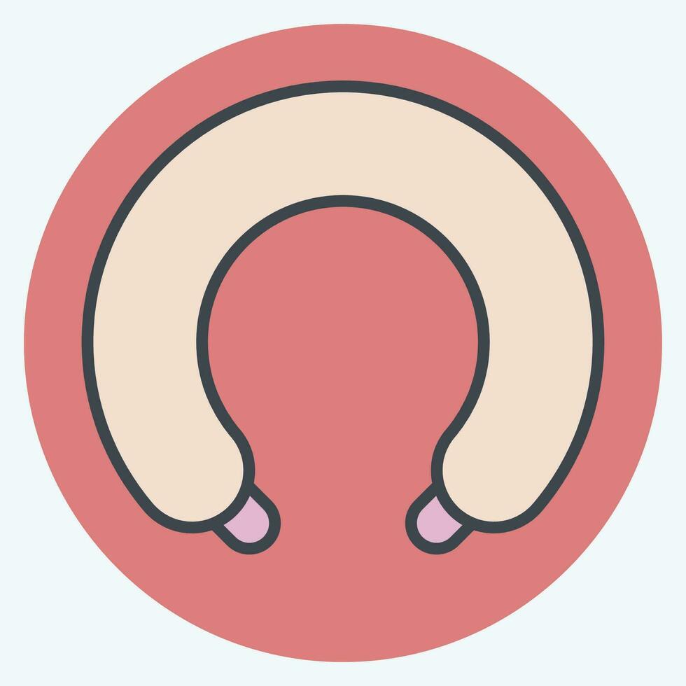 Icon Neck Pillow. related to Orthopedic symbol. color mate style. simple design editable. simple illustration vector