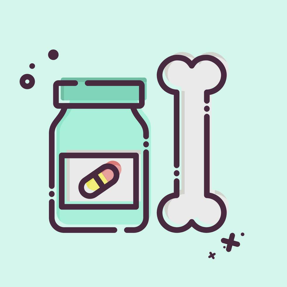 Icon Medicine. related to Orthopedic symbol. MBE style. simple design editable. simple illustration vector