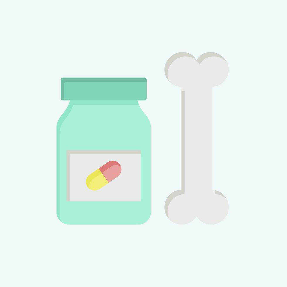 Icon Medicine. related to Orthopedic symbol. flat style. simple design editable. simple illustration vector