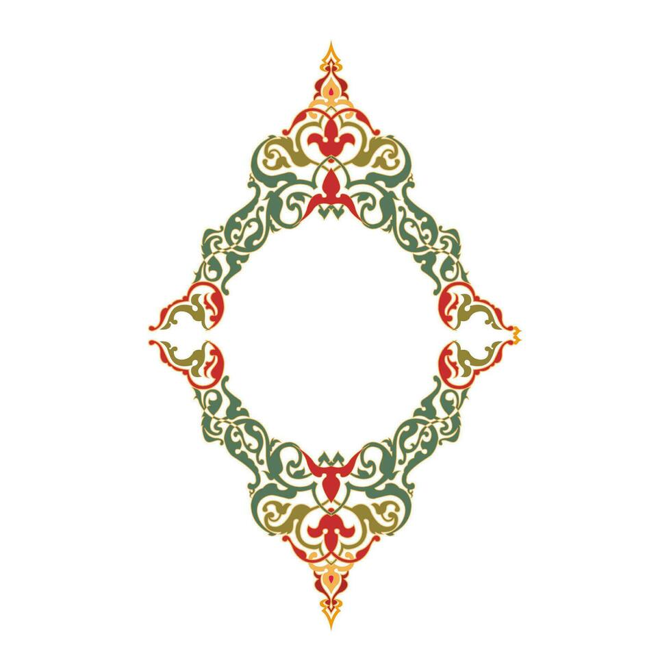 frame decoration with floral ornament, classic ornament, traditional ornament vector