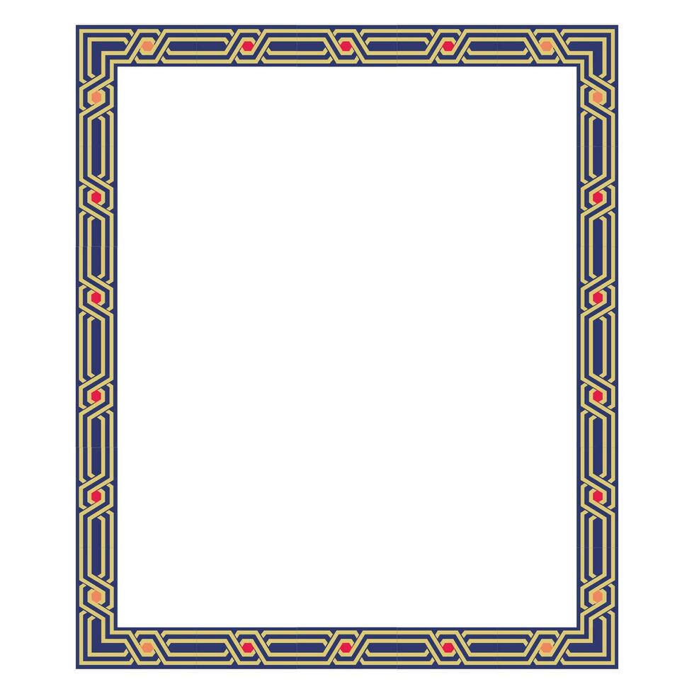 frame with classic floral ornament vector
