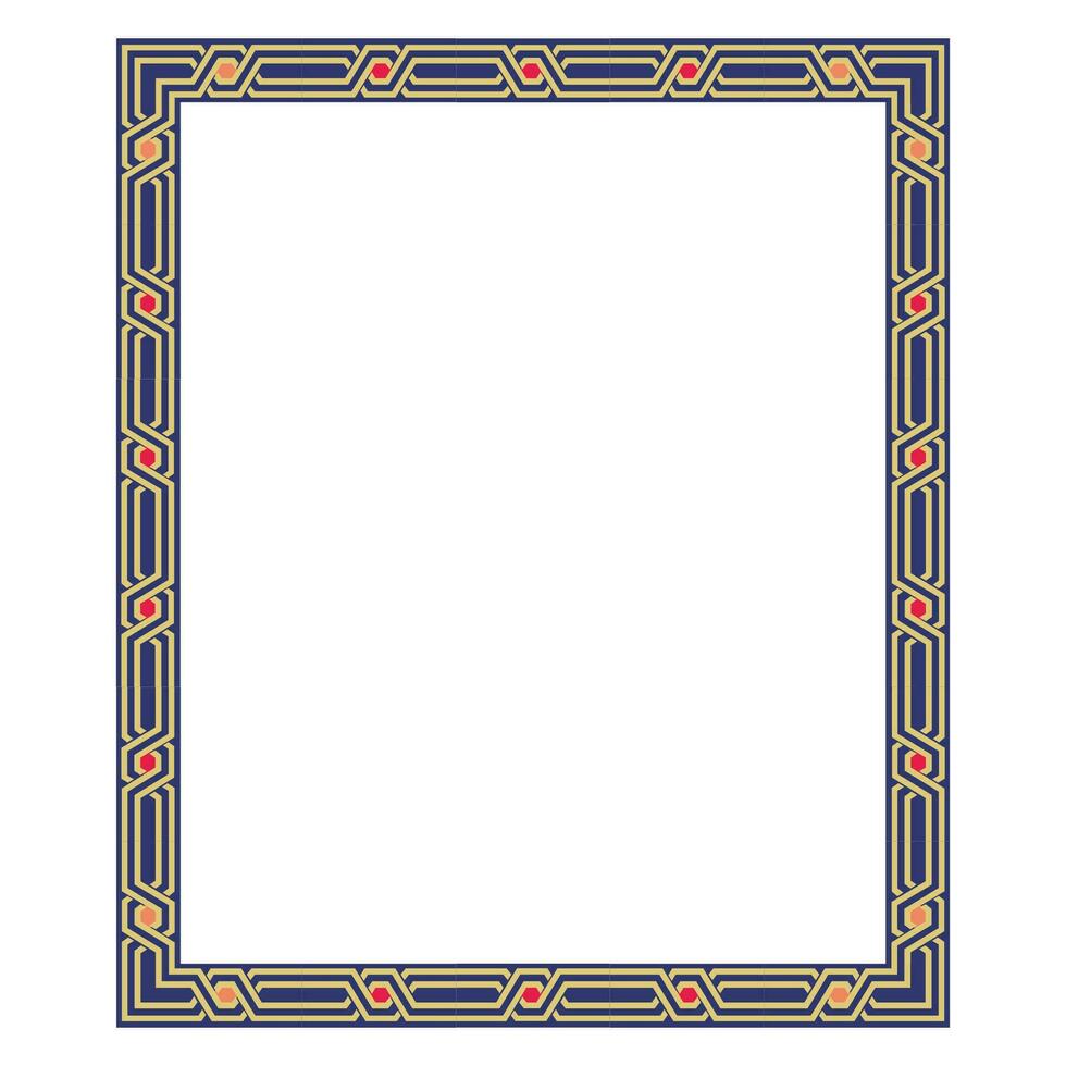 frame with classic floral ornament vector