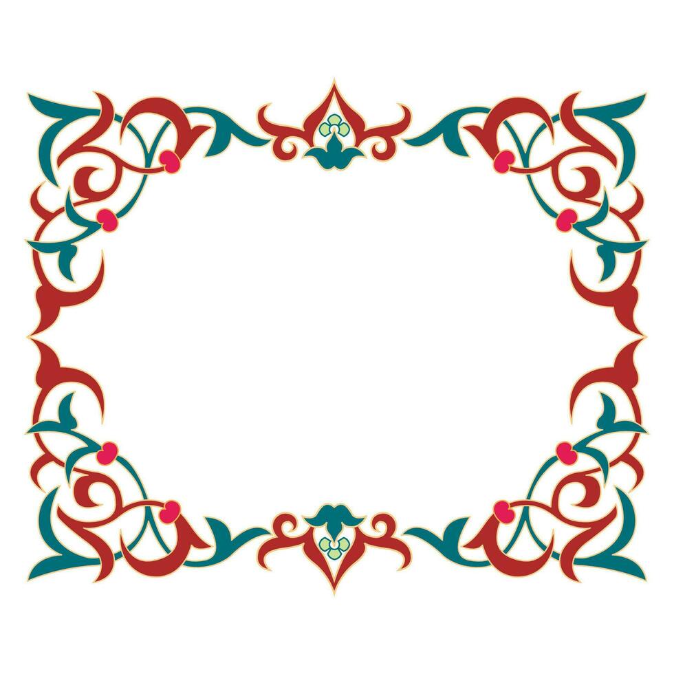 marco decoración con floral ornamento, clásico ornamento, tradicional ornamento vector