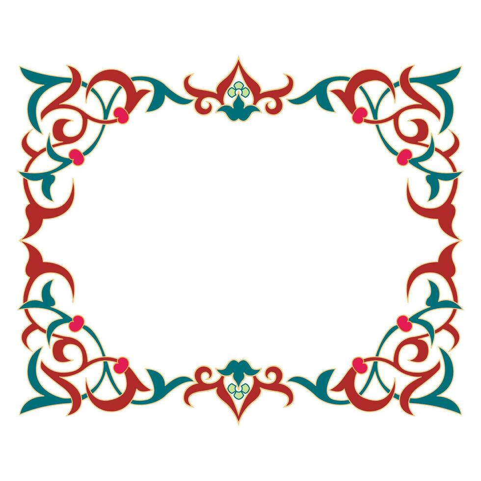 frame decoration with floral ornament, classic ornament, traditional ornament vector