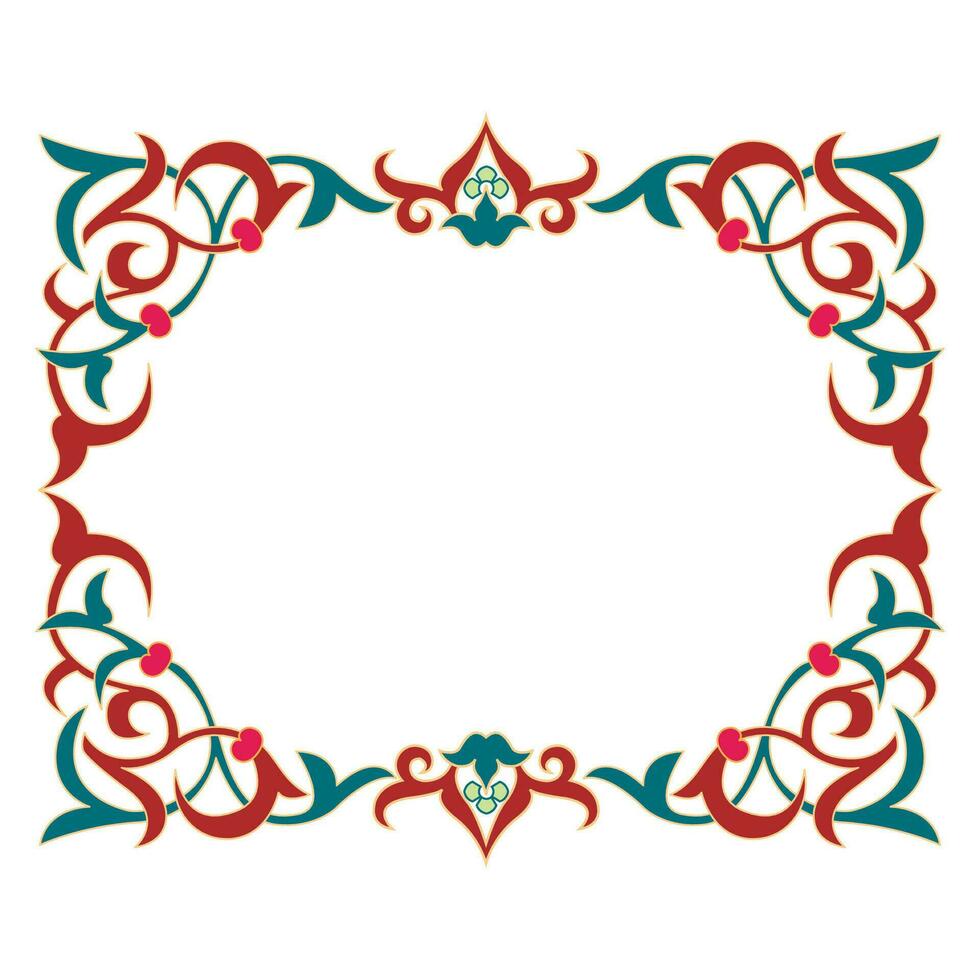 frame decoration with floral ornament, classic ornament, traditional ornament vector