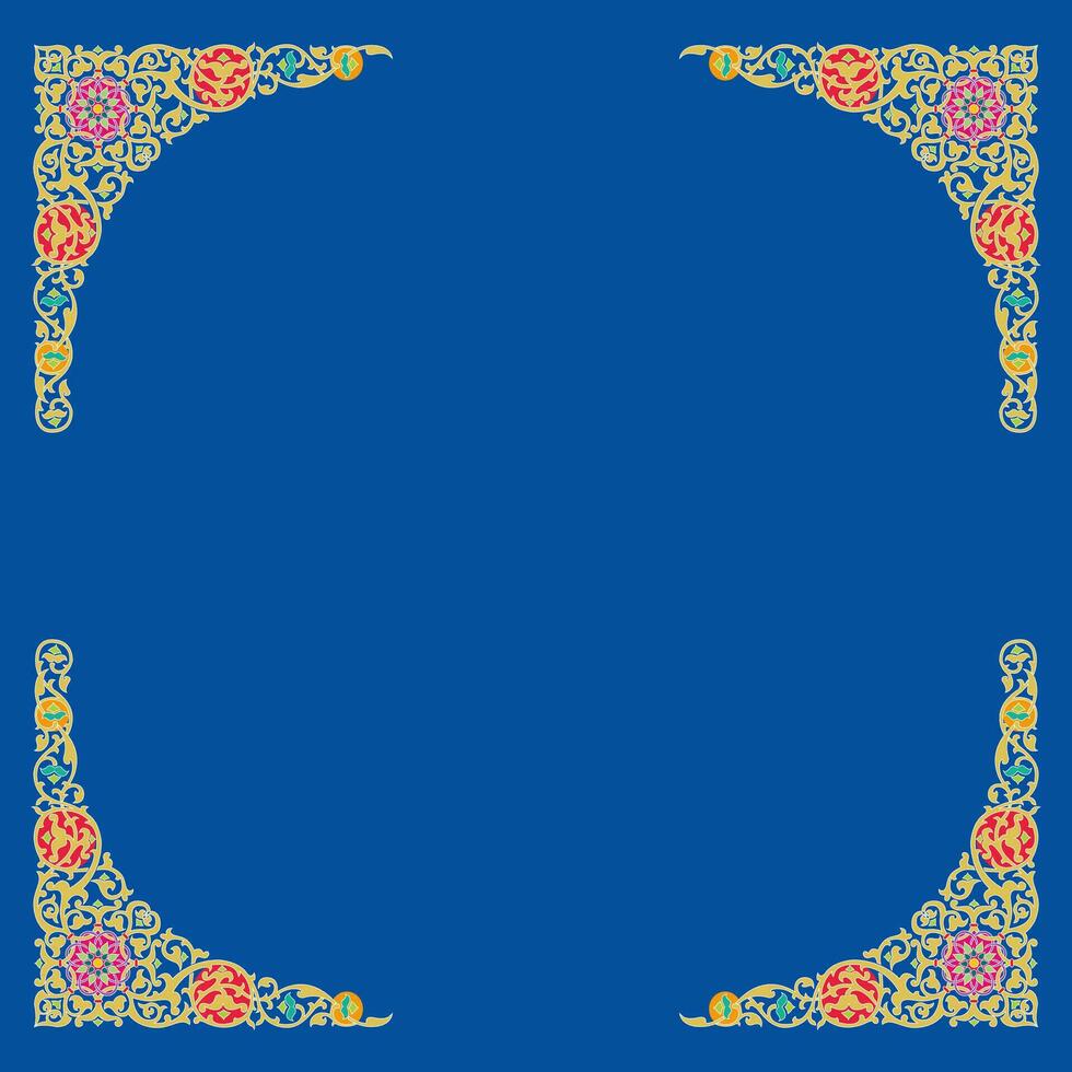 frame with classic floral ornament vector