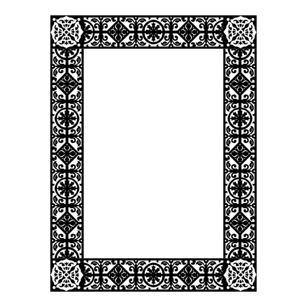 unique frame with floral ornament vector