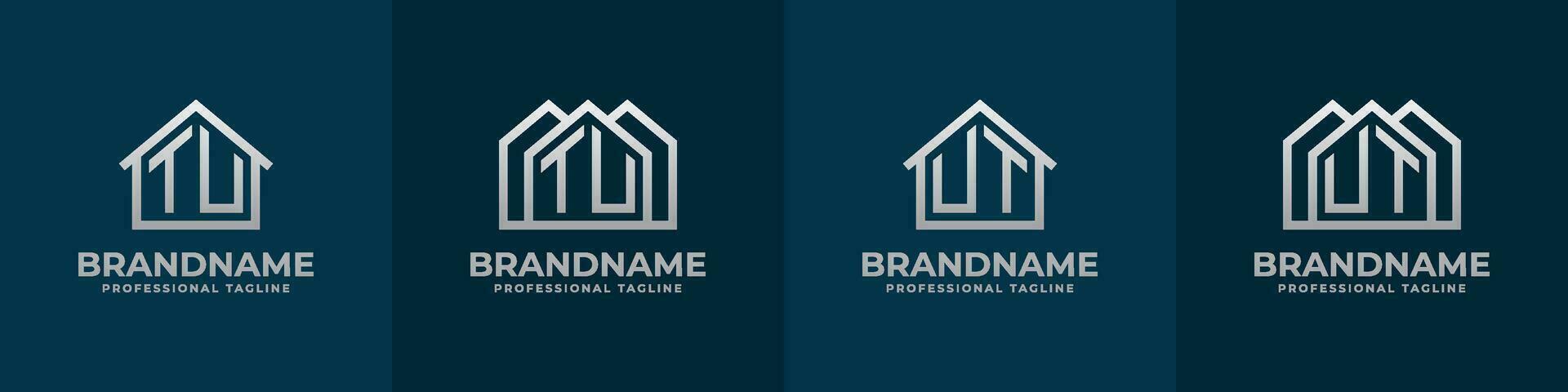 Letter TU and UT Home Logo Set. Suitable for any business related to house, real estate, construction, interior with TU or UT initials. vector