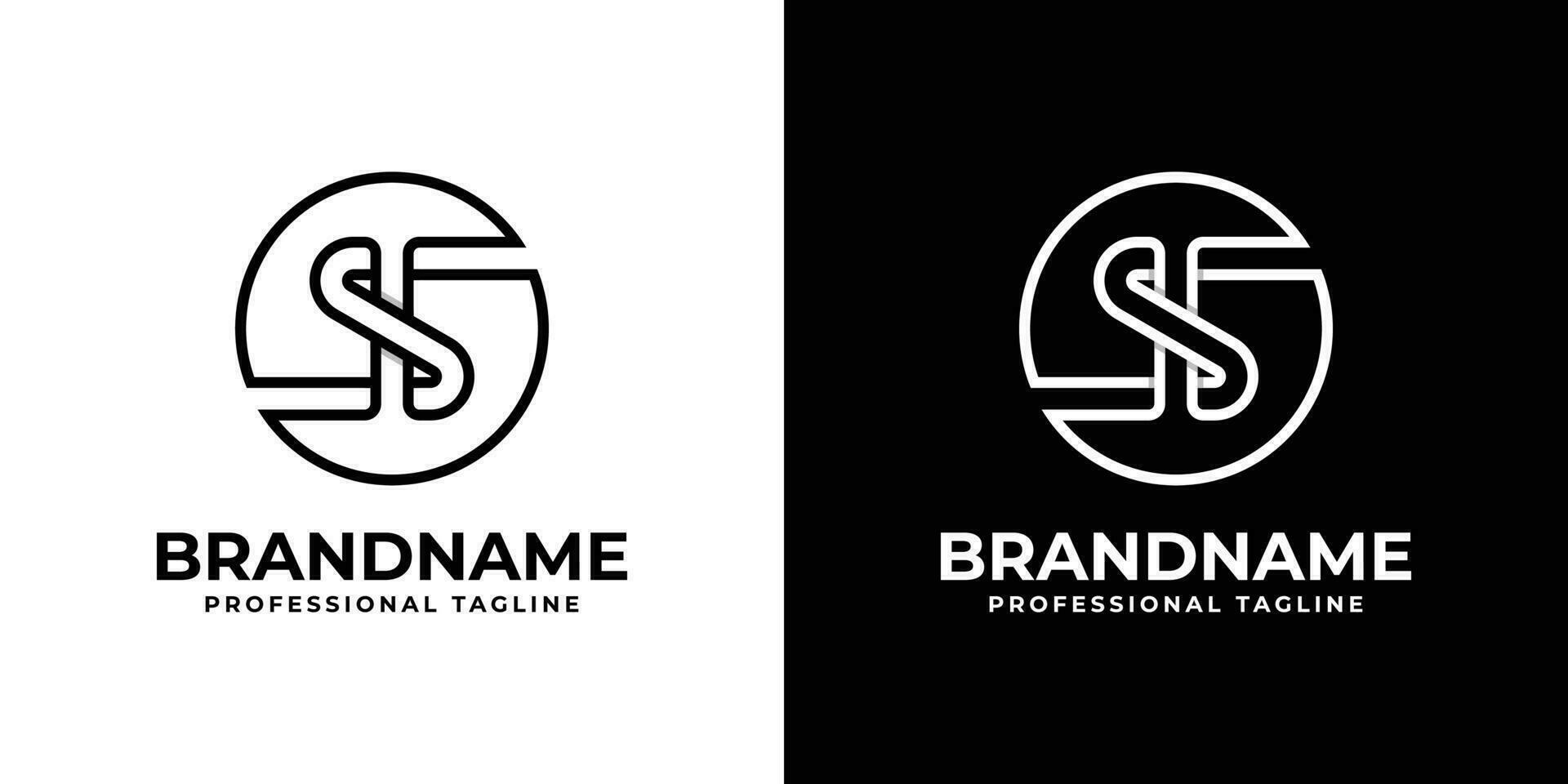 Letter IS or SI Monogram Logo, suitable for any business with IS or SI initials. vector