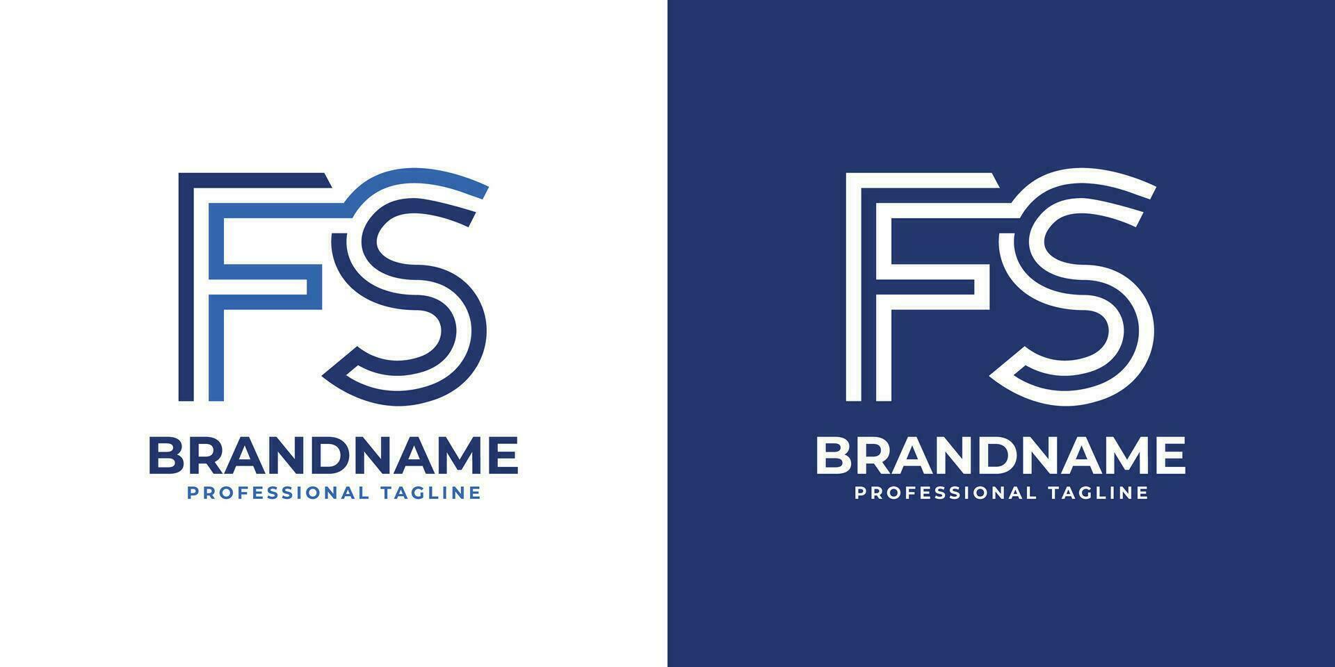 Letter FS Line Monogram Logo, suitable for any business with FS or SF initials. vector