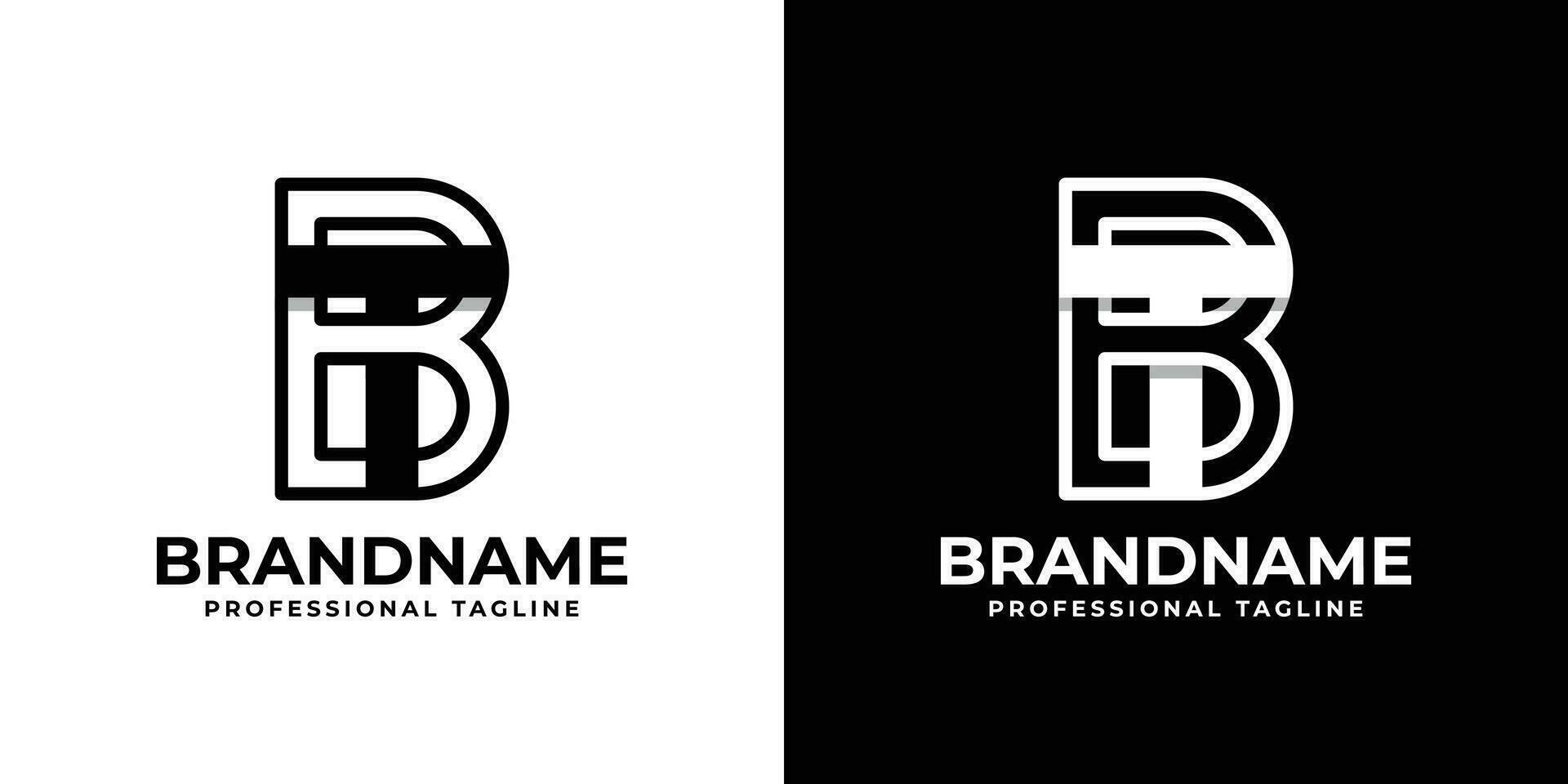 Letter BT or TB Monogram Logo, suitable for any business with BT or TB initials. vector