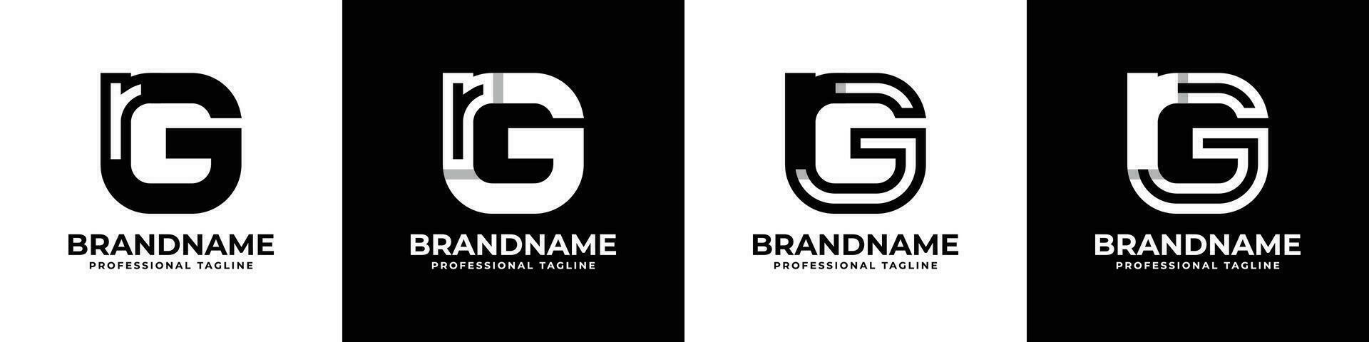 Letter GR or RG Monogram Logo, suitable for any business with GR or RG initials vector