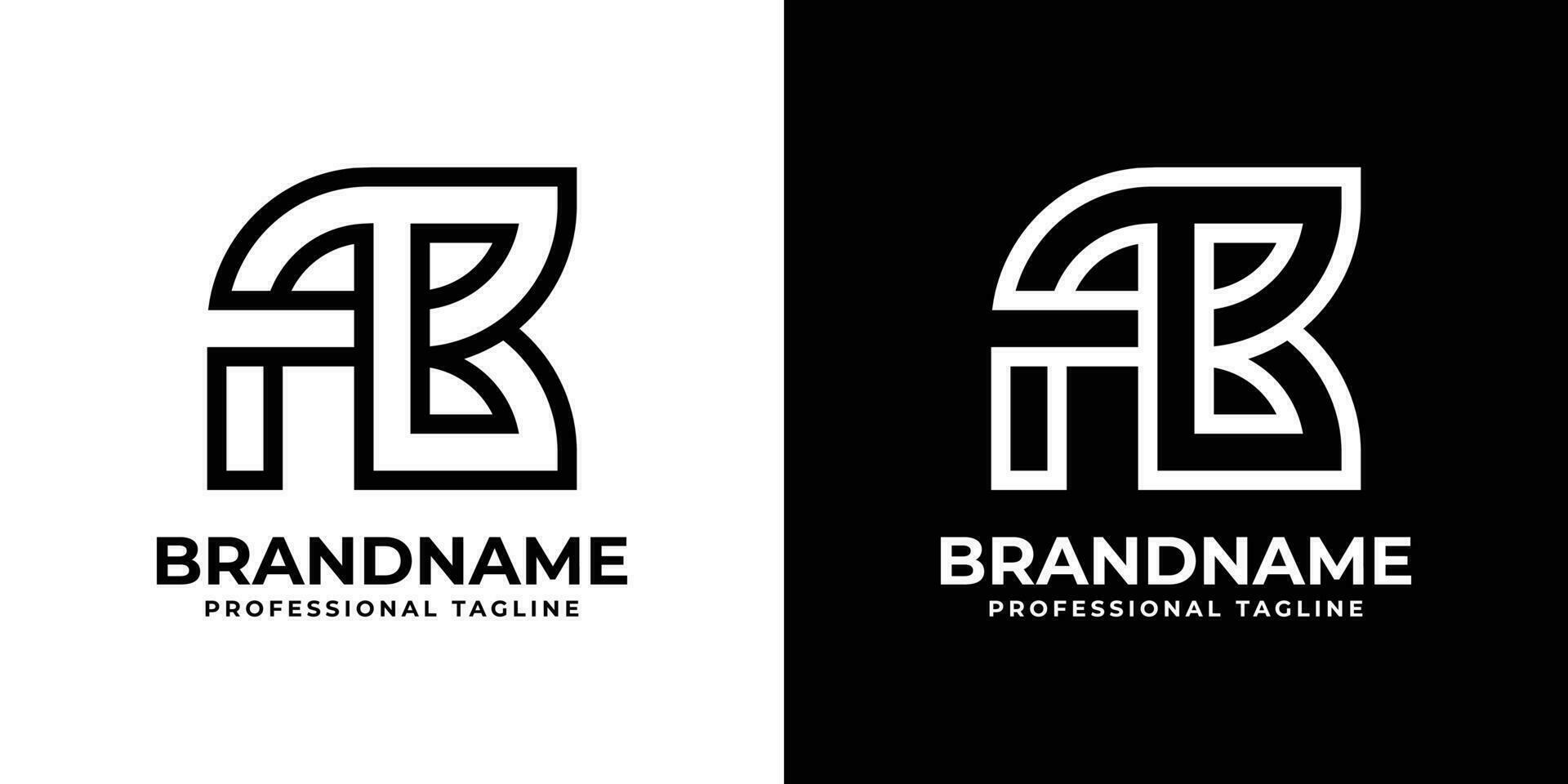 Letter AB or BA Monogram Logo, suitable for any business with AB or BA initials. vector