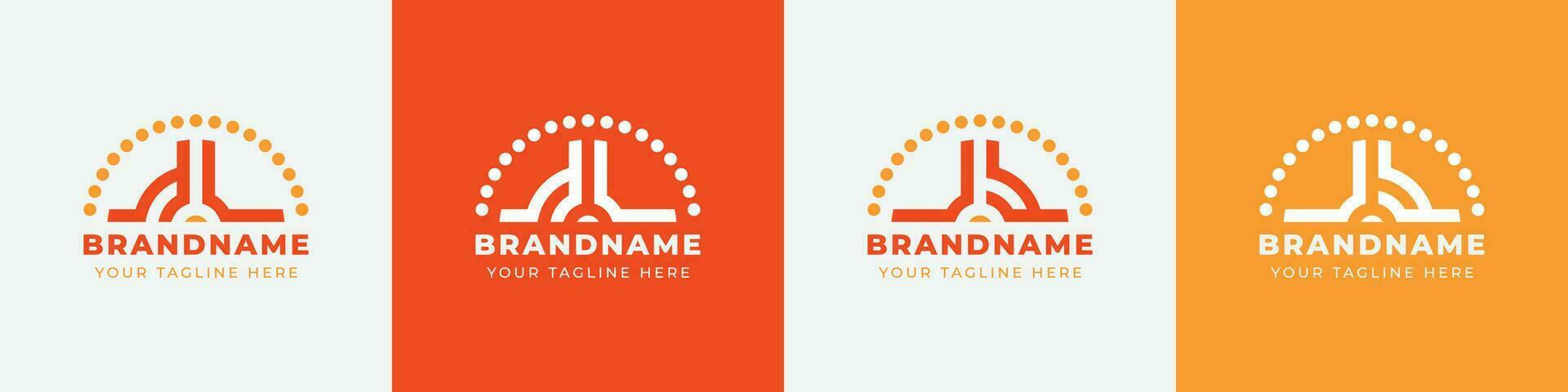 Letter UY and YU Sunrise  Logo Set, suitable for any business with UY or YU initials. vector
