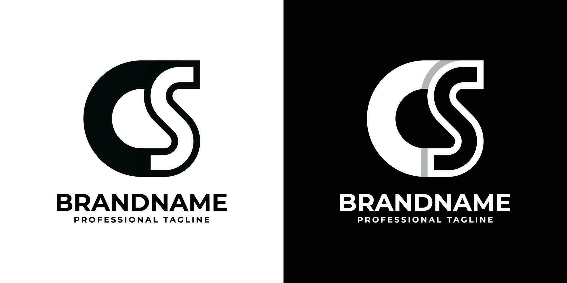 Letter CS Monogram Logo, suitable for any business with CS or SC initials. vector