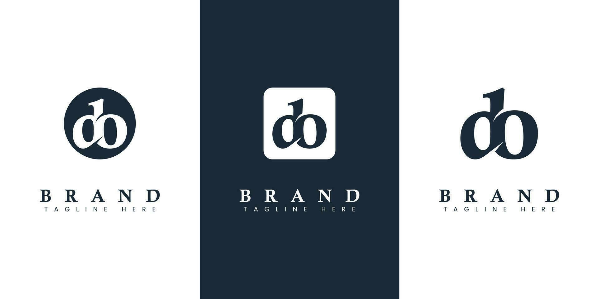 Modern and simple Lowercase DO Letter Logo, suitable for any business with DO or OD initials. vector