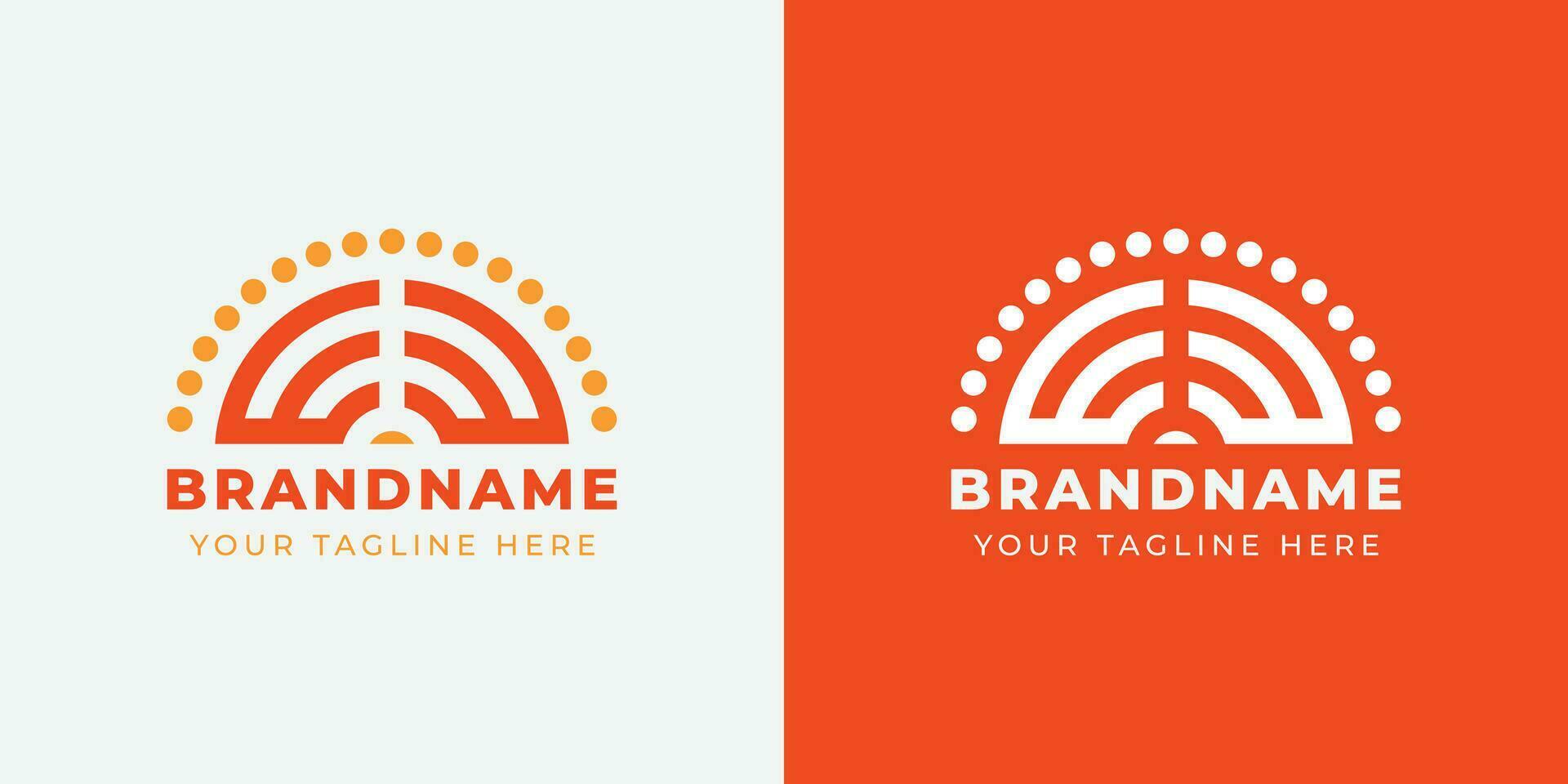 Letter WW Sunrise  Logo Set, suitable for any business with WW initials. vector