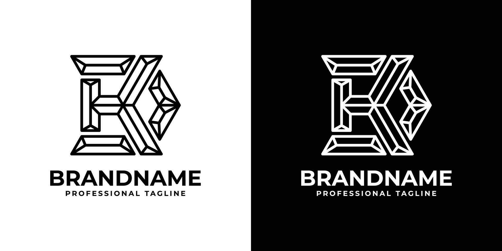 Letter DK or KD Polygonal Logo, suitable for any business with DK or KD initials. vector
