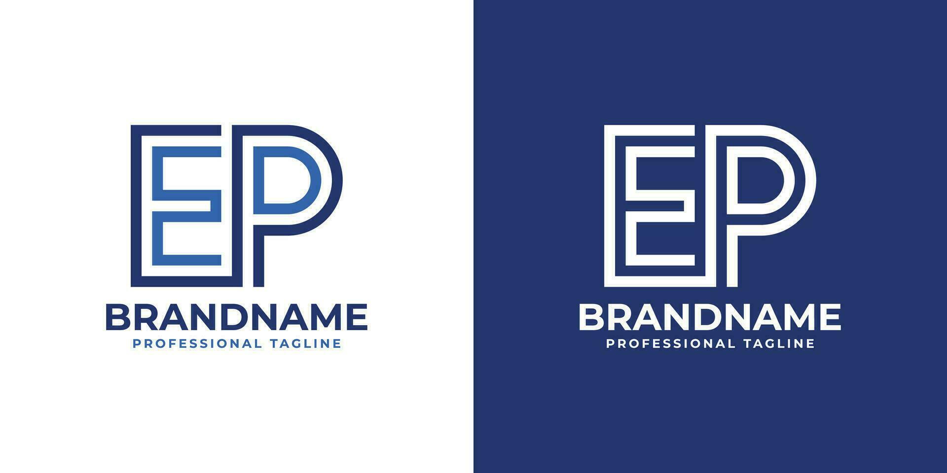 Letter EP Line Monogram Logo, suitable for any business with EP or PE initials. vector