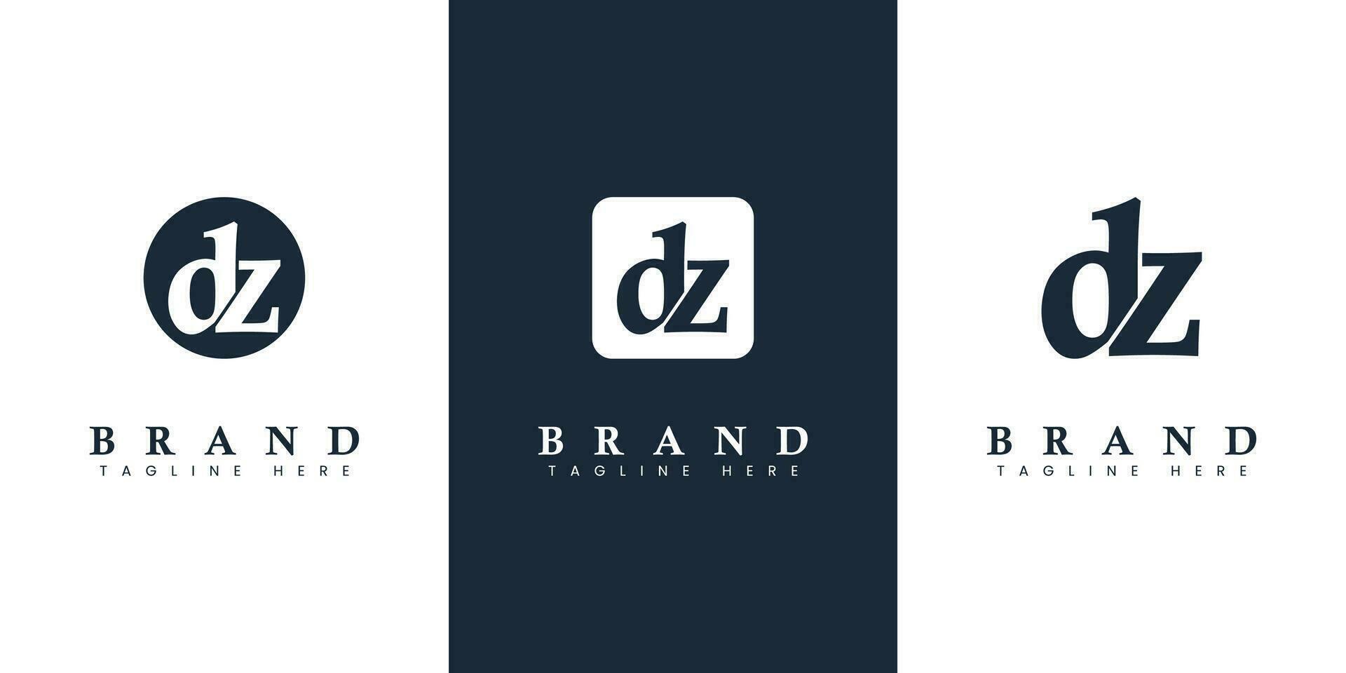 Modern and simple Lowercase DZ Letter Logo, suitable for any business with DZ or ZD initials. vector
