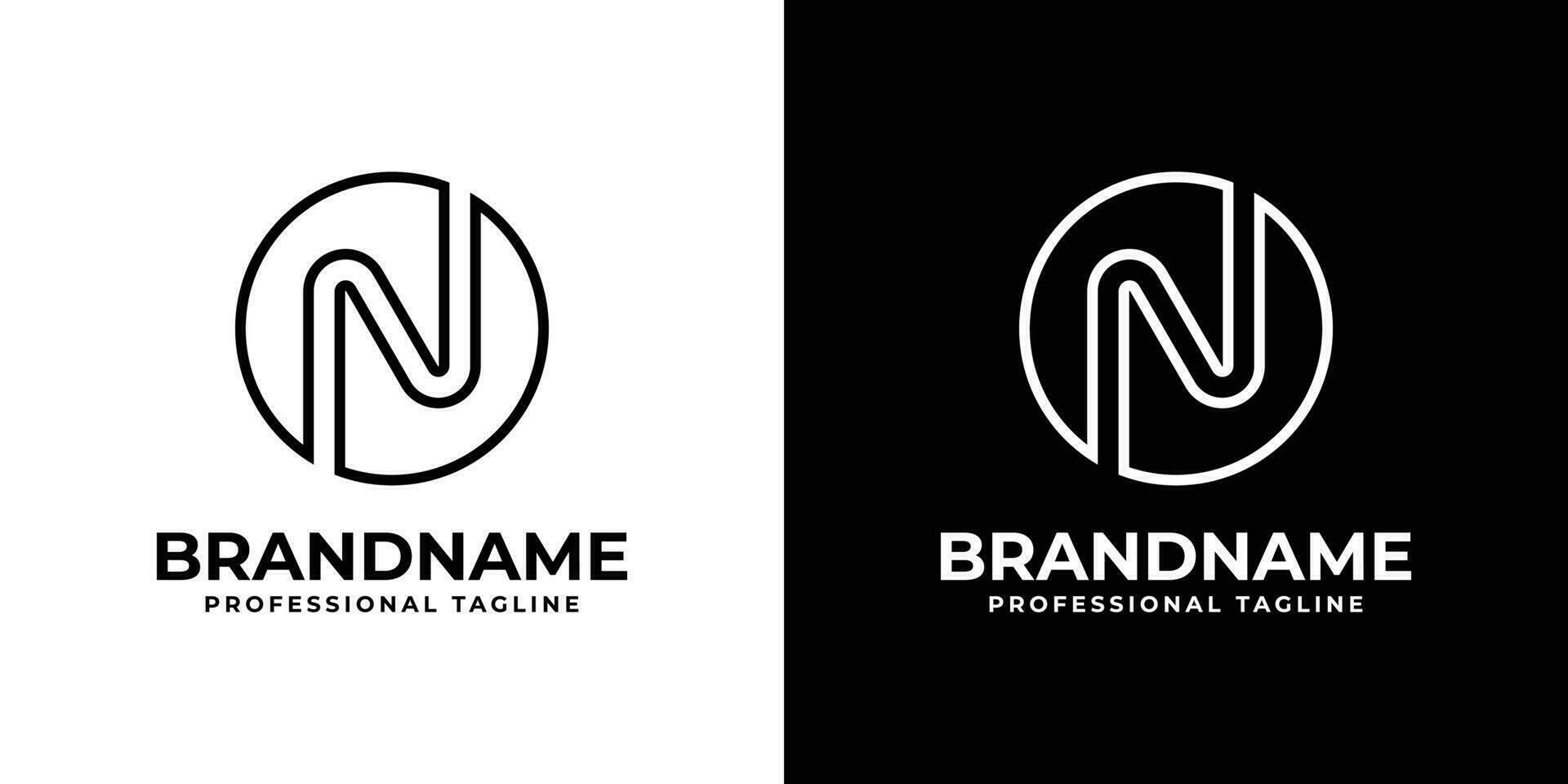 Modern Letter N Logo, suitable for any business with N initial. vector