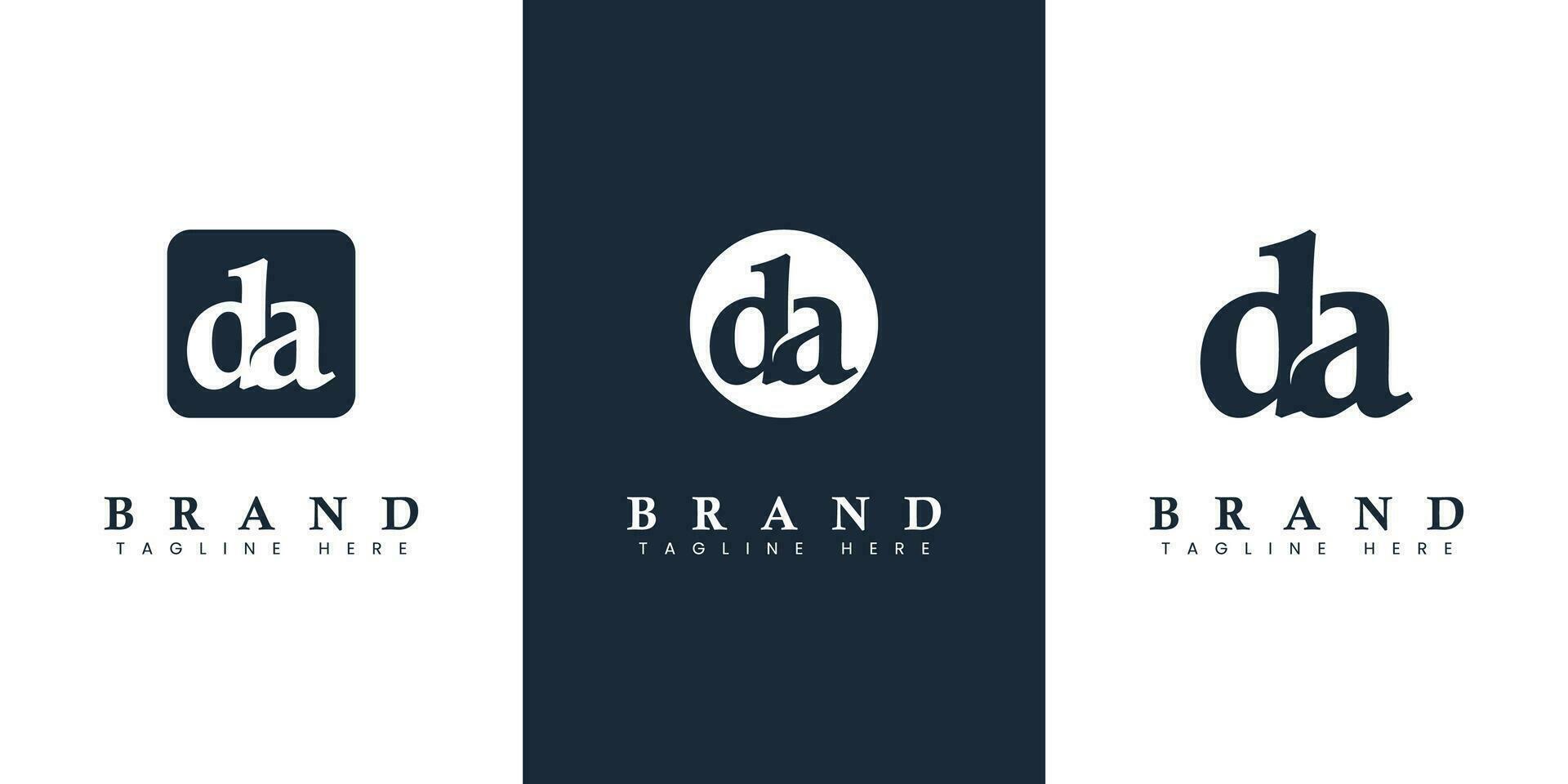 Modern and simple Lowercase DA Letter Logo, suitable for any business with DA or AD initials. vector