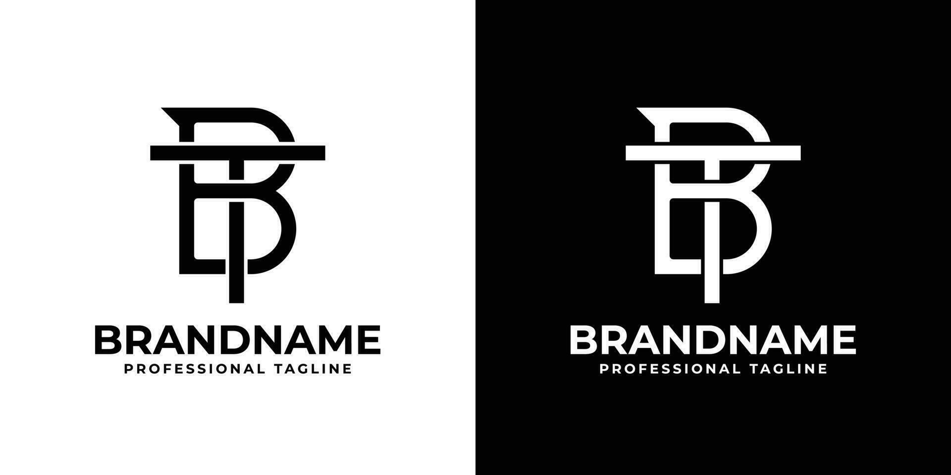 Letter BT or TB Monogram Logo, suitable for any business with BT or TB initials. vector