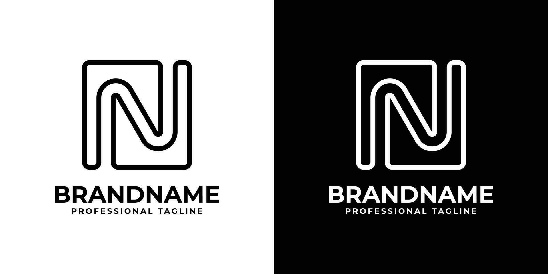 Modern Letter N Logo, suitable for any business with N initial. vector