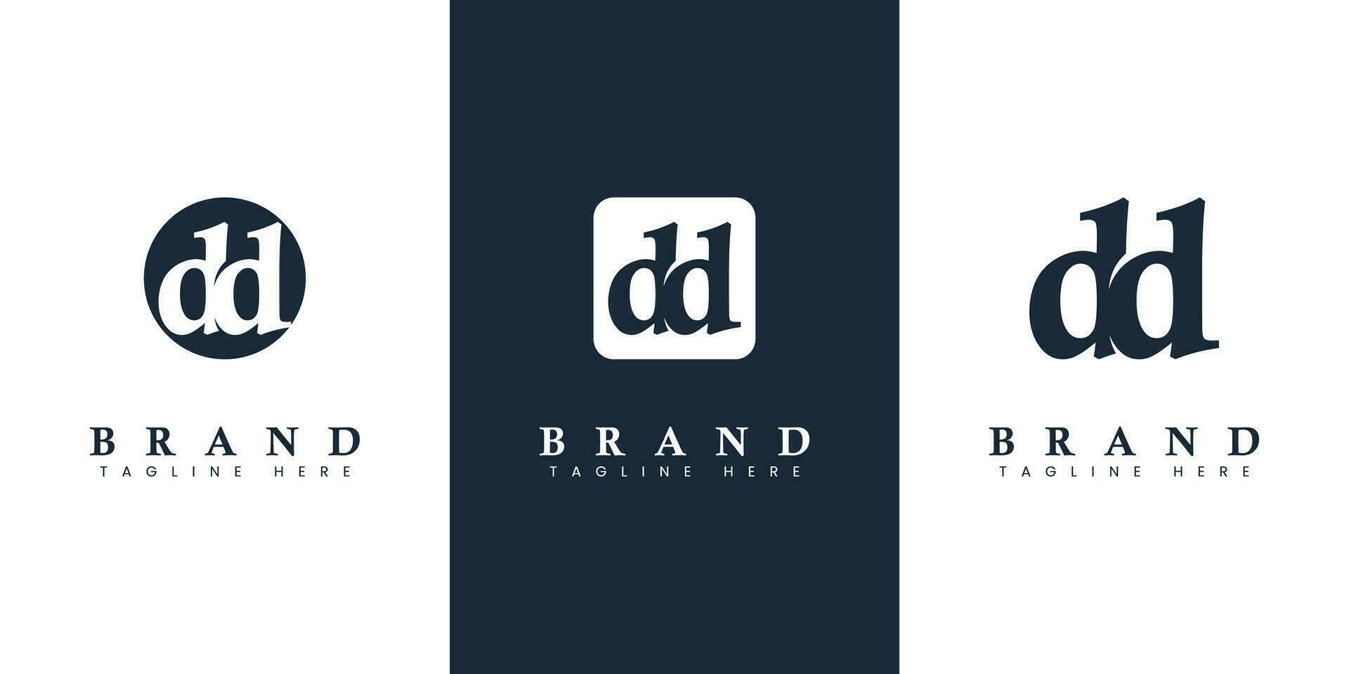 Modern and simple Lowercase DD Letter Logo, suitable for any business with DD initials. vector